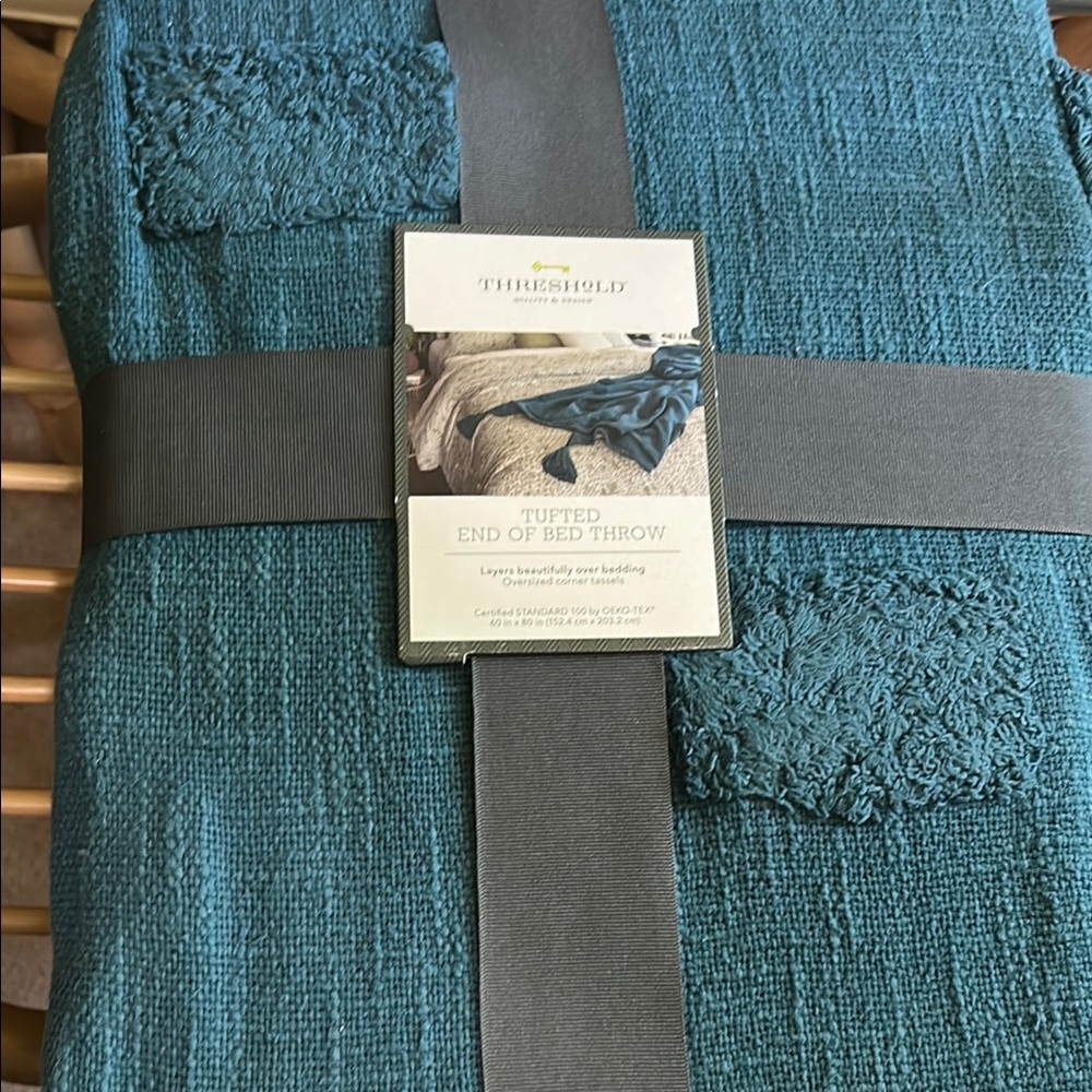 Threshold Tufted End of Bed Throw Blanket